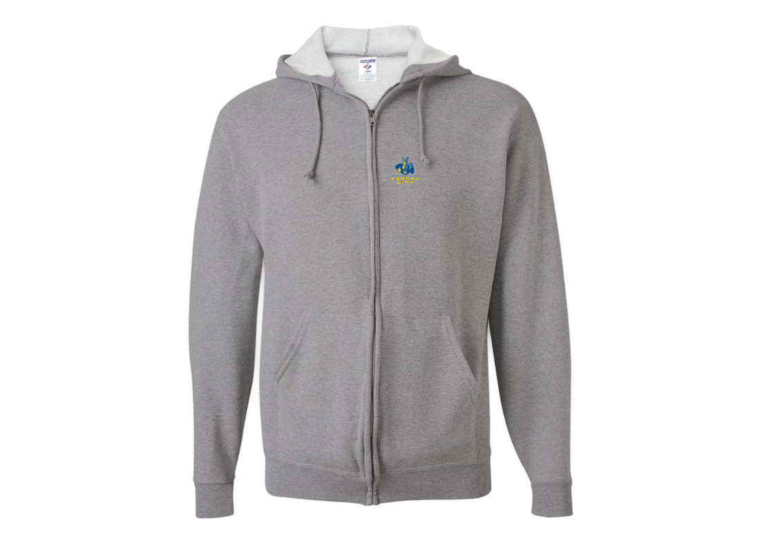 Men's UMKC Kangaroos JERZEES NuBlend Full-Zip Hooded Sweatshirt