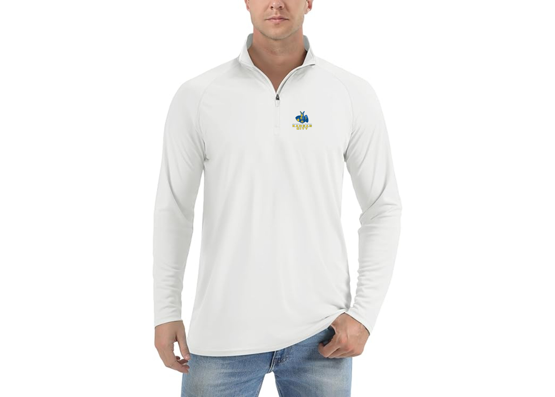 Men's UMKC Kangaroos Lightweight Quarter-Zip Athletic Shirt Long Sleeve Performance Wear